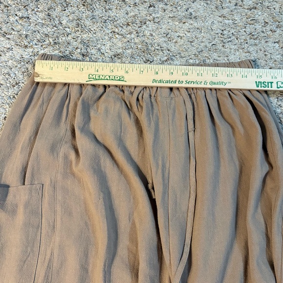 Women's Wide Leg Tan Linen Blend Pants NWT - Picture 11 of 13
